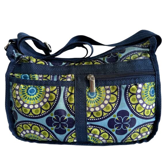 AphOrism Floral Medallion Water Resistant Lightweight Shoulder Or Crossbody Bag - Picture 1 of 13